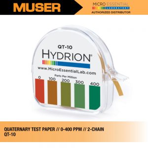 Hydrion QT-10 Quaternary Ammonium Compound QAC Test Paper