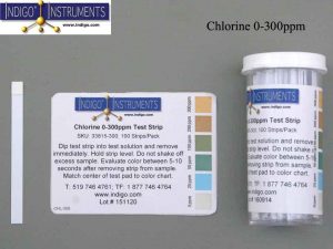 Chlorine Test Strips 300ppm Code: 33815-300