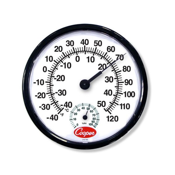 Cooper-Atkins Malaysia 212-150 | 12-Inch Wall Thermometer/Humidity Meter -40°~50°C, 0°~100%RH