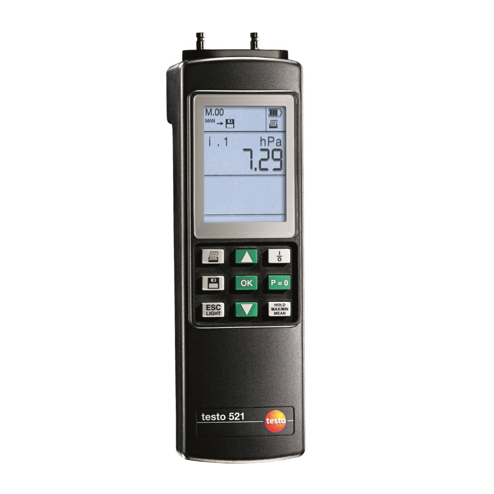 Testo Differential Pressure Instrument - Testo 521-1 - Differential Pressure Measuring Instrument (0.2 % of f.v.) 01 testo Malaysia 521-1 | Differential Pressure Measuring Instrument (0.2% f.v.)