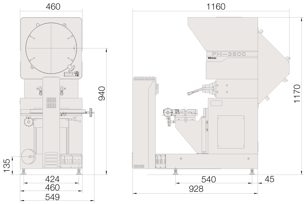 Mitutoyo Malaysia PH-3515F Profile Projector