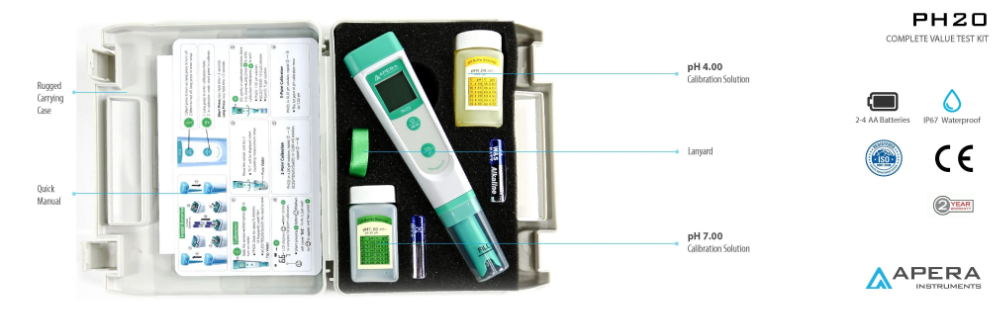 Apera Malaysia PH20 Value Pocket pH Tester Kit