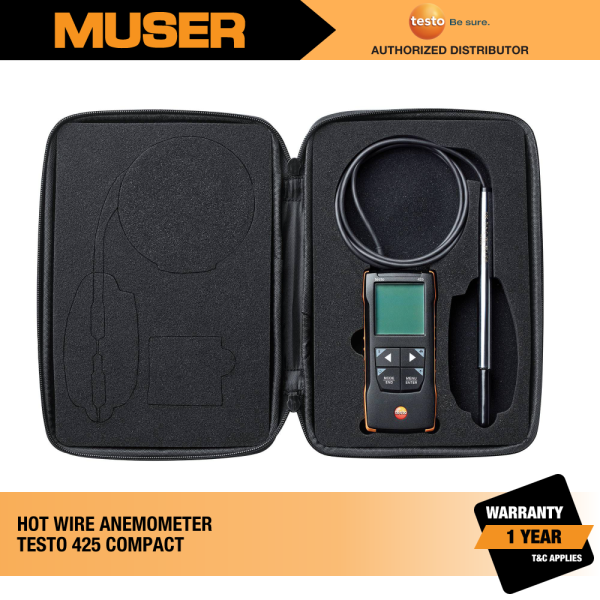 Testo Malaysia 425 (0563 0425) Digital Hot Wire Anemometer with App Connection
