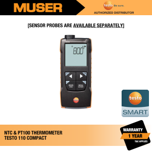 Testo Malaysia 110 (0563 0110) NTC and Pt100 Thermometer with App Connection